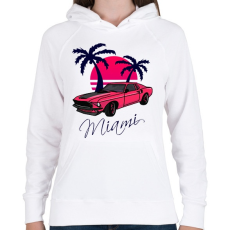 PRINTFASHION Miami  - Női kapucnis pulóver - Fehér