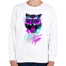 PRINTFASHION Miami tiger - Gyerek pulóver - Fehér gyerek pulóver, kardigán