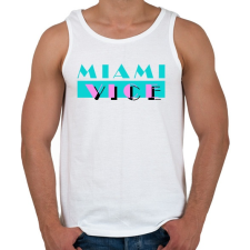 PRINTFASHION Miami Vice - Férfi atléta - Fehér atléta, trikó