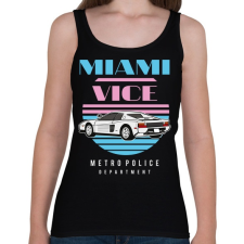 PRINTFASHION Miami Vice - Női atléta - Fekete női trikó