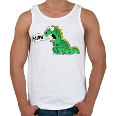 PRINTFASHION miaw dino - Férfi atléta - Fehér