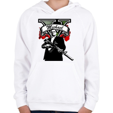 PRINTFASHION Michael - Gyerek kapucnis pulóver - Fehér