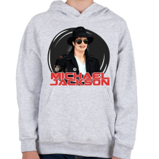 PRINTFASHION michael jackson 1 - Gyerek kapucnis pulóver - Sport szürke gyerek pulóver, kardigán