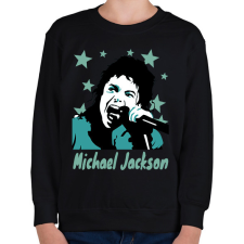 PRINTFASHION michael jackson drawn - Gyerek pulóver - Fekete gyerek pulóver, kardigán
