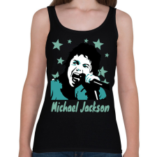 PRINTFASHION michael jackson drawn - Női atléta - Fekete női trikó