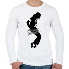 PRINTFASHION Michael Jackson - Férfi hosszú ujjú póló - Fehér