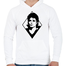 PRINTFASHION Michael Jackson - Férfi kapucnis pulóver - Fehér férfi pulóver, kardigán