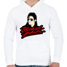 PRINTFASHION michael-jackson - Férfi kapucnis pulóver - Fehér