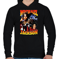 PRINTFASHION Michael Jackson - Férfi kapucnis pulóver - Fekete férfi pulóver, kardigán