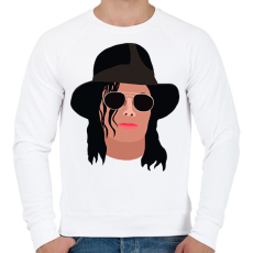 PRINTFASHION Michael Jackson - Férfi pulóver - Fehér
