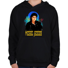 PRINTFASHION michael jackson - Gyerek kapucnis pulóver - Fekete gyerek pulóver, kardigán