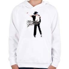 PRINTFASHION michael-jackson moonwalk-dance - Gyerek kapucnis pulóver - Fehér
