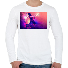 PRINTFASHION Michael-Jackson-Wallpaper-HD - Férfi hosszú ujjú póló - Fehér