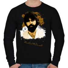 PRINTFASHION Michael McDonald - Férfi pulóver - Fekete férfi pulóver, kardigán
