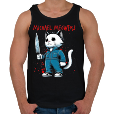 PRINTFASHION Michael MEOWers - Férfi atléta - Fekete