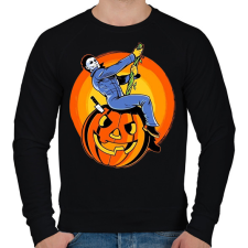 PRINTFASHION Michael Myers wrecking ball - Férfi pulóver - Fekete férfi pulóver, kardigán