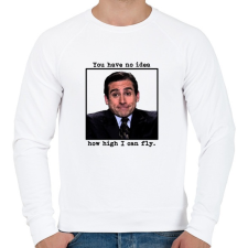 PRINTFASHION Michael Scott - Férfi pulóver - Fehér férfi pulóver, kardigán