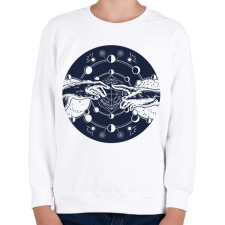PRINTFASHION Michelangelo - Érintés az űrben - Gyerek pulóver - Fehér gyerek pulóver, kardigán