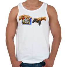 PRINTFASHION Michelangelo Gta5 - Férfi atléta - Fehér