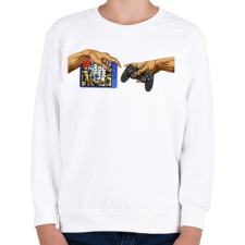 PRINTFASHION Michelangelo Gta5 - Gyerek pulóver - Fehér gyerek pulóver, kardigán