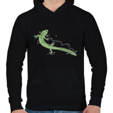 PRINTFASHION Microbracis - Férfi kapucnis pulóver - Fekete