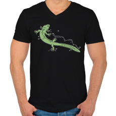 PRINTFASHION Microbracis - Férfi V-nyakú póló - Fekete