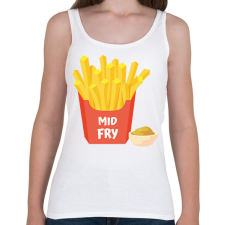 PRINTFASHION Mid Fry - Középső tesó - Női atléta - Fehér női trikó