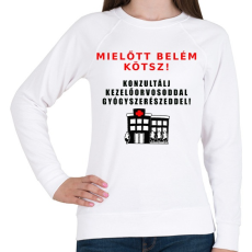 PRINTFASHION MIELŐTT BELÉM KÖTSZ2 - Női pulóver - Fehér