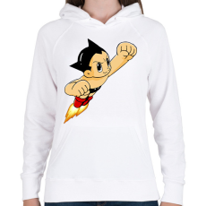 PRINTFASHION Mighty Atom - Astro Boy - Női kapucnis pulóver - Fehér
