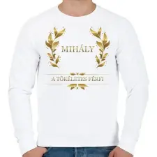 PRINTFASHION Mihály - Férfi pulóver - Fehér férfi pulóver, kardigán
