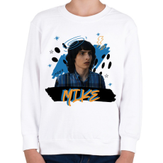 PRINTFASHION Mike - Stranger Things - Gyerek pulóver - Fehér