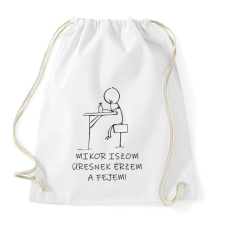 PRINTFASHION MIKOR ISZOM - Sportzsák, Tornazsák - Fehér tornazsák