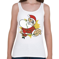 PRINTFASHION Mikulás a pácban - Női atléta - Fehér