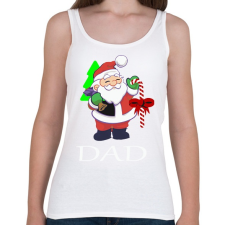 PRINTFASHION Mikulás apa - Női atléta - Fehér női trikó