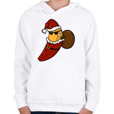 PRINTFASHION Mikulás banán - Gyerek kapucnis pulóver - Fehér gyerek pulóver, kardigán