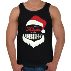 PRINTFASHION Mikulás barber - Férfi atléta - Fekete