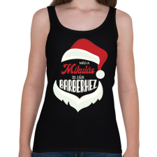 PRINTFASHION Mikulás barber - Női atléta - Fekete női trikó