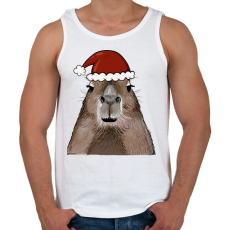 PRINTFASHION Mikulás Capybara - Férfi atléta - Fehér