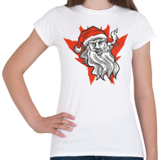 PRINTFASHION Mikulás cigivel - Női póló - Fehér női póló