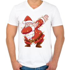 PRINTFASHION Mikulás dab - Férfi V-nyakú póló - Fehér férfi póló