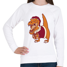PRINTFASHION Mikulás dínó - Női pulóver - Fehér