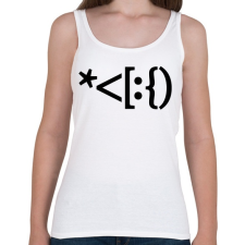 PRINTFASHION Mikulás emoji - Női atléta - Fehér női trikó