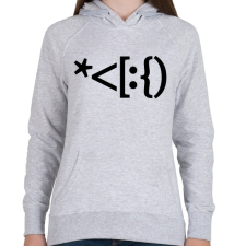 PRINTFASHION Mikulás emoji - Női kapucnis pulóver - Sport szürke női pulóver, kardigán