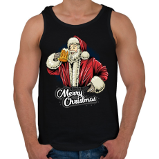 PRINTFASHION mikulás - Férfi atléta - Fekete