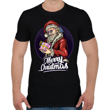PRINTFASHION mikulás - Férfi póló - Fekete férfi póló
