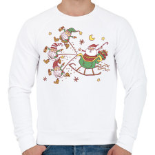 PRINTFASHION Mikulás - Férfi pulóver - Fehér férfi pulóver, kardigán