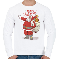 PRINTFASHION Mikulás - Férfi pulóver - Fehér férfi pulóver, kardigán