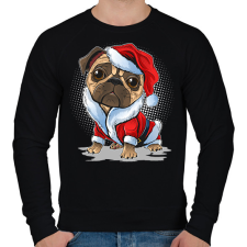 PRINTFASHION Mikulás - Férfi pulóver - Fekete férfi pulóver, kardigán
