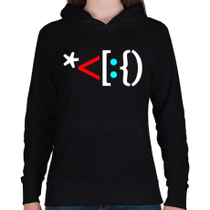 PRINTFASHION Mikulás hangulatjelek - Női kapucnis pulóver - Fekete