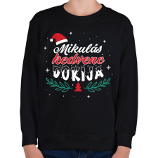 PRINTFASHION Mikulás kedvence - Szakmával - Gyerek pulóver - Fekete gyerek pulóver, kardigán